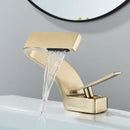 Modern matte black waterfall basin faucet bathroom mixer