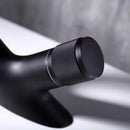Modern matte black waterfall basin faucet bathroom sink tap