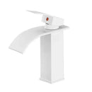 Modern matte black waterfall basin faucet mixer tap bathroom vessel sink