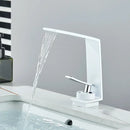 Modern matte black waterfall decorbites basin faucet bathroom mixer