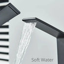 Modern matte black waterfall decorbites basin faucet bathroom mixer