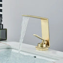 Modern matte black waterfall decorbites basin faucet bathroom mixer