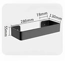 Modern matte black & white aluminum bathroom corner shelf storage