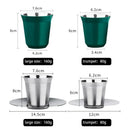 Modern matte double walled espresso cups set of 6 kitchen tumblers