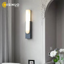 Modern matte gray and white led marble wall sconce living room light