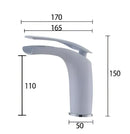 Modern matte gray brass baking finish basin faucet bathroom mixer tap