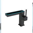 Modern matte gray digital display square sink mixer kitchen faucet