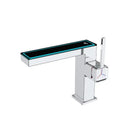 Modern matte gray digital display square sink mixer kitchen faucet