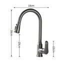 Modern matte gray kitchen faucet with pull down sprayer