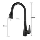 Modern matte gray kitchen faucet with pull down sprayer