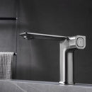 Modern matte gray sink mixer kitchen tap with memory switch
