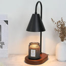 Modern matte green electric candle lamp warmer bedroom wooden base