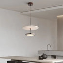 Modern matte white black stone pendant led chandelier dining room
