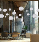 Modern matte white glass pendant light for dining room kitchen