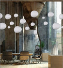 Modern matte white glass pendant light for kitchen and dining room