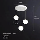 Modern matte white glass pendant light for kitchen and dining room