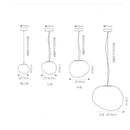 Modern matte white glass pendant light for kitchen and dining room