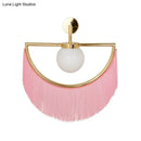 Modern matte white glass wall light – bedroom tassel sconce