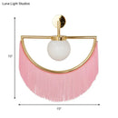 Modern matte white glass wall light – bedroom tassel sconce