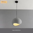 Modern matte white industrial wind chandelier bedroom pendant light