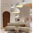 Modern matte white industrial wind chandelier bedroom pendant light