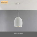 Modern matte white industrial wind chandelier bedroom pendant light