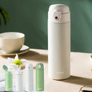 Modern matte white & mint green stainless steel thermos bottle kitchen