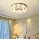Modern metal glass chandelier led ceiling lamp living room decor