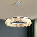 Modern metal glass chandelier led ceiling lamp living room decor