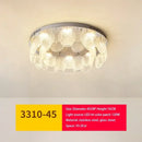 Modern metal glass chandelier led ceiling lamp living room decor