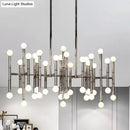 Modern metal island light – kitchen branching chandelier