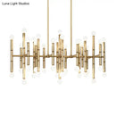 Modern metal island light – kitchen branching chandelier