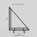 Modern Triangle Metal Wood Rack