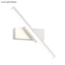 Modern metallic black & white linear vanity wall sconce bathroom light