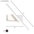 Modern metallic black & white linear vanity wall sconce bathroom light