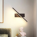 Modern metallic black & white linear vanity wall sconce bathroom light