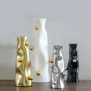 Modern metallic decorbites geometric sphere vase set living room