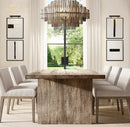 Modern metallic emile round led chandelier for dining room lighting