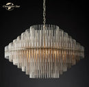 Modern metallic emile round led chandelier for dining room lighting