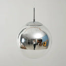 Modern metallic glass ball electroplate pendant light for kitchen