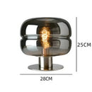 Modern metallic glass table lamp set elegant bedroom lighting
