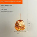Modern metallic ice glass pendant light for dining room