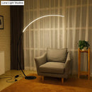 DecorBites™ Modern Metallic LED Floor Lamp for Living Room - Sleek Bow Design in Black/Beige