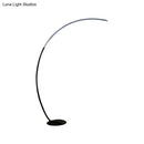 DecorBites™ Modern Metallic LED Floor Lamp for Living Room - Sleek Bow Design in Black/Beige