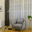 DecorBites™ Modern Metallic LED Floor Lamp for Living Room - Sleek Bow Design in Black/Beige