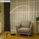DecorBites™ Modern Metallic LED Floor Lamp for Living Room - Sleek Bow Design in Black/Beige