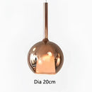 Modern metallic spherical designer glass chandelier dining room light