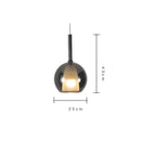 Modern metallic spherical designer glass chandelier dining room light