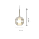 Modern metallic spherical designer glass chandelier dining room light