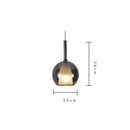 Modern metallic spherical designer glass chandelier dining room light